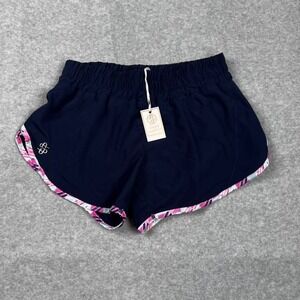 Simply Southern Shorts Womens Small Navy Running Short Athletic Trim Lined